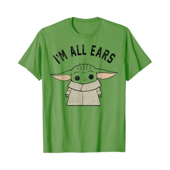 Star Wars The Mandalorian The Child Baby Yoda - I'm All Ears - T-Shirt Size XL - Picture 1 of 5
